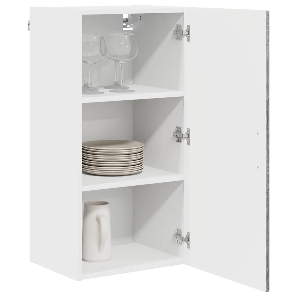 Kitchen Wall Cabinet with Shelf Grey Sonoma 40 x 31 x 80 cm